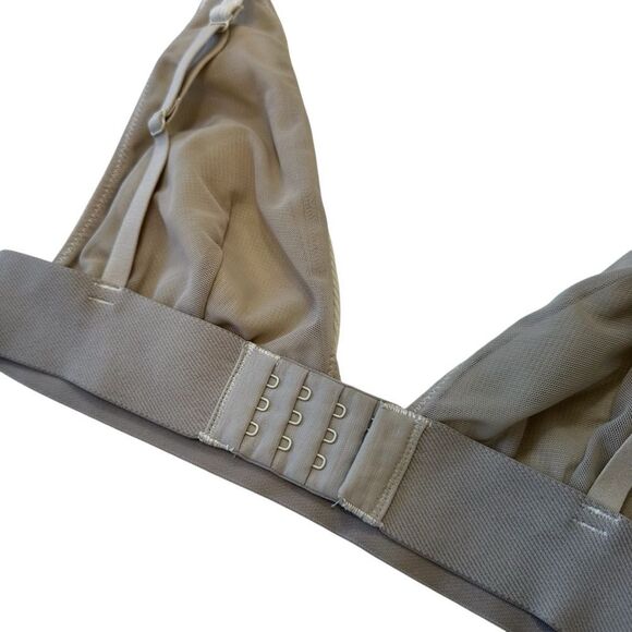 Skims Cotton Rib Plunge Bralette in Bone Size M - Picture 7 of 8